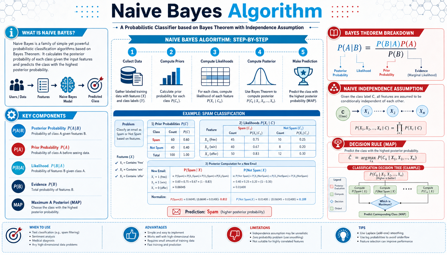 Algorithm #7: Naive Bayes Infographic